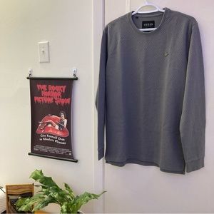 Guess grey long-sleeve tee with cool metal detail (nice fabric)
